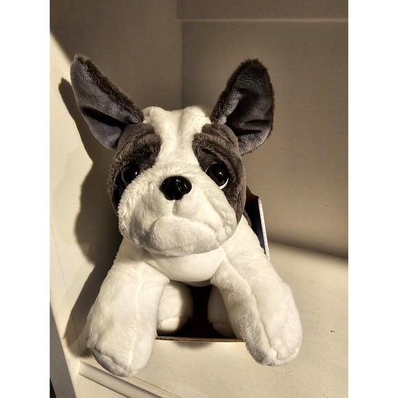Weighted Plush Frenchie Stuffed Animal Study Buddy Weighs 2.2 lbs 10" Sensory - Picture 1 of 3